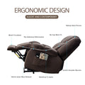 Lift Recliner, Electric Power Lounge Single Sofa for Elderly and Disabled, Heavy Duty Reclining Chair with Remote Control, Plush Fabric Sofa Living Room Chair with Overstuffed Design, Coffee, SS438