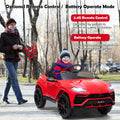 Electric Cars for Kids to Ride, 12V Realistic Lamborghini Kid Electric Ride on Car with Remote Control and MP3 Player, Kids Electric Vehicle with LED Light, Radio, Birthday Gift for Kids, Blue, SS2460