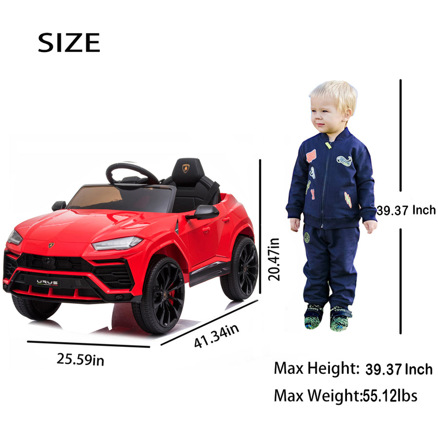 Licensed Lamborghini Ride-on Toy, 12V Rechargeable Battery Powered 4 Tries Car with Remote Control, S7827