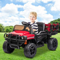 Kids Ride on UTV, 12V Backyard Truck Cars with Back Trailer and Remote Control, S9235