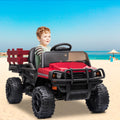 Kids Ride on UTV, 12V Backyard Truck Cars with Back Trailer and Remote Control, S9235