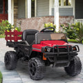 RIDE ON CARS WITH TRAILER 12V KIDS RIDE ON TRUCK KIDS CARS WITH REMOTE CONTROL BATTERY POWERED TOY TRACTOR WITH TRAIL