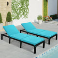 Patio Chaise Lounge Chair, Rattan Wicker Chaise Lounge, All-Weather Sun Chaise Lounge Furniture, Pool Furniture Sunbed with Removable Cushion, Tanning Lounge Chair with 6 Adjustable Positions, B335