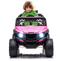 Ride on Car with Remote Control, 12V Battery Powered Kids Off-Road UTV with Suspension, Electric Vehicles for Boys Girls, Ride on Truck with LED Lights, MP3/USB Port, Radio, LL845