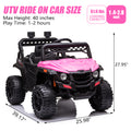 Ride on Car with Remote Control, 12V Battery Powered Kids Off-Road UTV with Suspension, Electric Vehicles for Boys Girls, Ride on Truck with LED Lights, MP3/USB Port, Radio, LL845