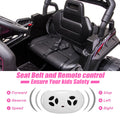 Ride on Car with Remote Control, 12V Battery Powered Kids Off-Road UTV with Suspension, Electric Vehicles for Boys Girls, Ride on Truck with LED Lights, MP3/USB Port, Radio, LL845