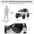 Ride On Kids Truck Car, Segmart Licensed Toyota Tacoma 12 Volt Electric 4 Tries Vehicle with Remote Control, 2 Speeds, 2 LED Headlights, Brakes and Gas Pedal, AUX, Grey, SS2650