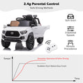 Ride On Kids Truck Car, Segmart Licensed Toyota Tacoma 12 Volt Electric 4 Tries Vehicle with Remote Control, 2 Speeds, 2 LED Headlights, Brakes and Gas Pedal, AUX, Grey, SS2650