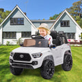 Ride On Kids Truck Car, Segmart Licensed Toyota Tacoma 12 Volt Electric 4 Tries Vehicle with Remote Control, 2 Speeds, 2 LED Headlights, Brakes and Gas Pedal, AUX, Grey, SS2650
