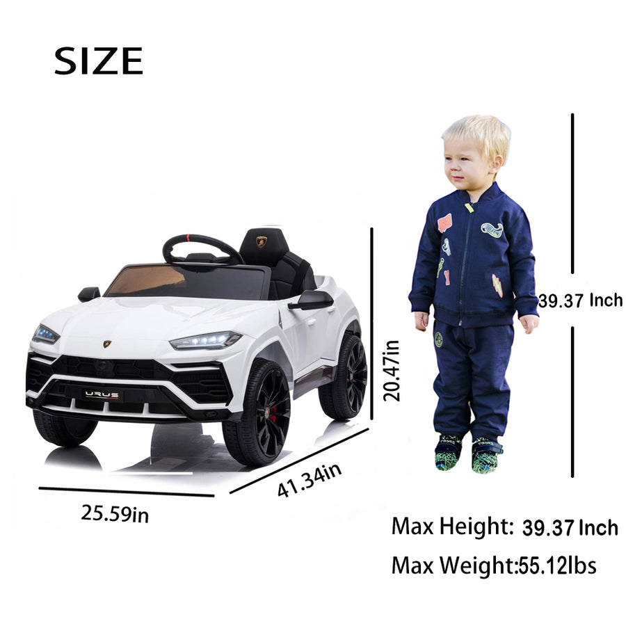 Licensed Lamborghini Ride-on Toy, 12V Rechargeable Battery Powered 4 Tries Car with Remote Control, S7827