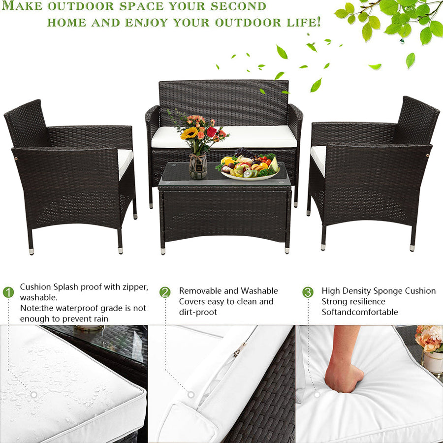4 Piece Patio Conversation Set