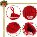 Segmart 3 Pack 18" Christmas Stockings Large Hanging Knit Xmas Stockings Decoration, Burgundy Emerald Ivory White Berry Fireplace Hanging Stockings for Family Holiday Christmas Décor