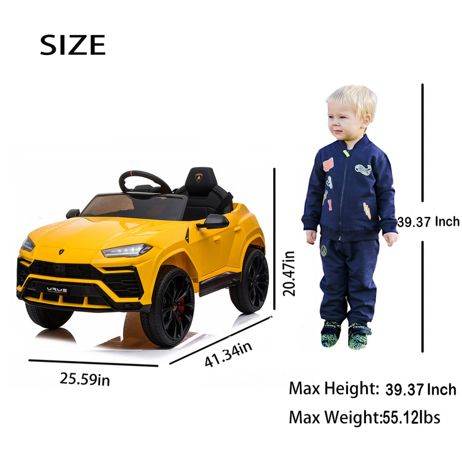 Licensed Lamborghini Ride-on Toy, 12V Rechargeable Battery Powered 4 Tries Car with Remote Control, S7827