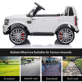 Segmart® Official Licensed White Land Rover Kids Cars 12v Kids Toys With R/c Parental Remote