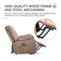 Electric Power Lift Recliner, Heavy Duty 350lbs Classic Velvet Sofa Chair for Elderly, Ergonomic Lounge Sofa with 5 Vibration Massage Modes and Heated Function, 3 Positions Lift, Dark Green, SS1827