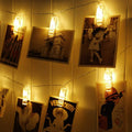 20 LED Photo Clip String Fairy Lights for Hanging Pictures, Cards, Artwork, Decorations - 9.84 Feet, Warm White