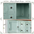 Segmart Console Table with 4 Storage Drawers, Wood Buffet Sideboard Desk with 2 Cabinets and Bottom Shelf, S5262