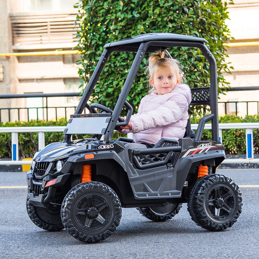 OFF-ROAD UTV WITH ROOF KIDS CARS 12V KIDS TOYS WITH R/C PARENTAL REMOTE ELECTRIC VEHICLES FOR BOYS GIRLS