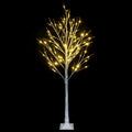 Pre-lit Birch Tree, 3 Pack 4FT 5FT 6FT Birch Tree with Warm White, White Christmas Tree Lights with Base, Decor for Christmas/Party/Wedding/Office/Home/Bedroom, Plug-in Indoor Outdoor Use, B22