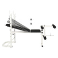Workout Bench, Adjustable Weight Bench with 6-roll Leg Developer, Incline Decline Weight Bench for Full Body, Heavy Duty Exercise Fitness Bench for Home Gym, 440 lbs, L3918
