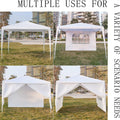 SEGMART 10' x 10' Canopy Tent with 4 Removable Sidewalls, Outdoor Sunshade Gazebo BBQ Shelter Pavilion for Party Wedding Garden Beach Patio, White, S06