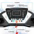 Exercise Equipment, Folding Electric Treadmill for Home, Electric Motorized Running Machine with LED Display and Cup Holder, Easy Assembly Jogging Exercise Equipment with 12 Preset Programs, L3391