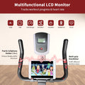 Stationary Cycling Bike, Stationary Indoor Exercise Bike with LCD monitor, Bottle Holder, Smooth Belt Drive Cycling Bike, Adjustable Seat Bicycle Stationary Bike for Home Cardio Gym Workout, L5882