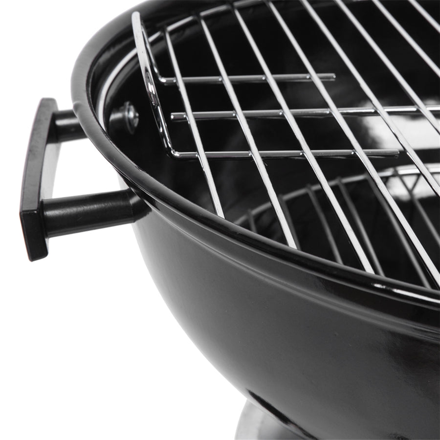 Portable BBQ Grills Clearance Charcoal with Wheels, Upgrade Steel Camping Grill, Outdoor Charcoal Grills for Barbecue Picnic Trailing Camping Outdoor, 18-Inch, Black