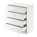 4-Drawer Dresser, Heavy Duty Wood Chest of Drawers, Modern 4 Drawer Dresser, Storage Bedroom Chest for Kids Room, Bathroom, Closet, Entryway, Hallway, Nursery, White Vertical Storage Cabinet, L2012
