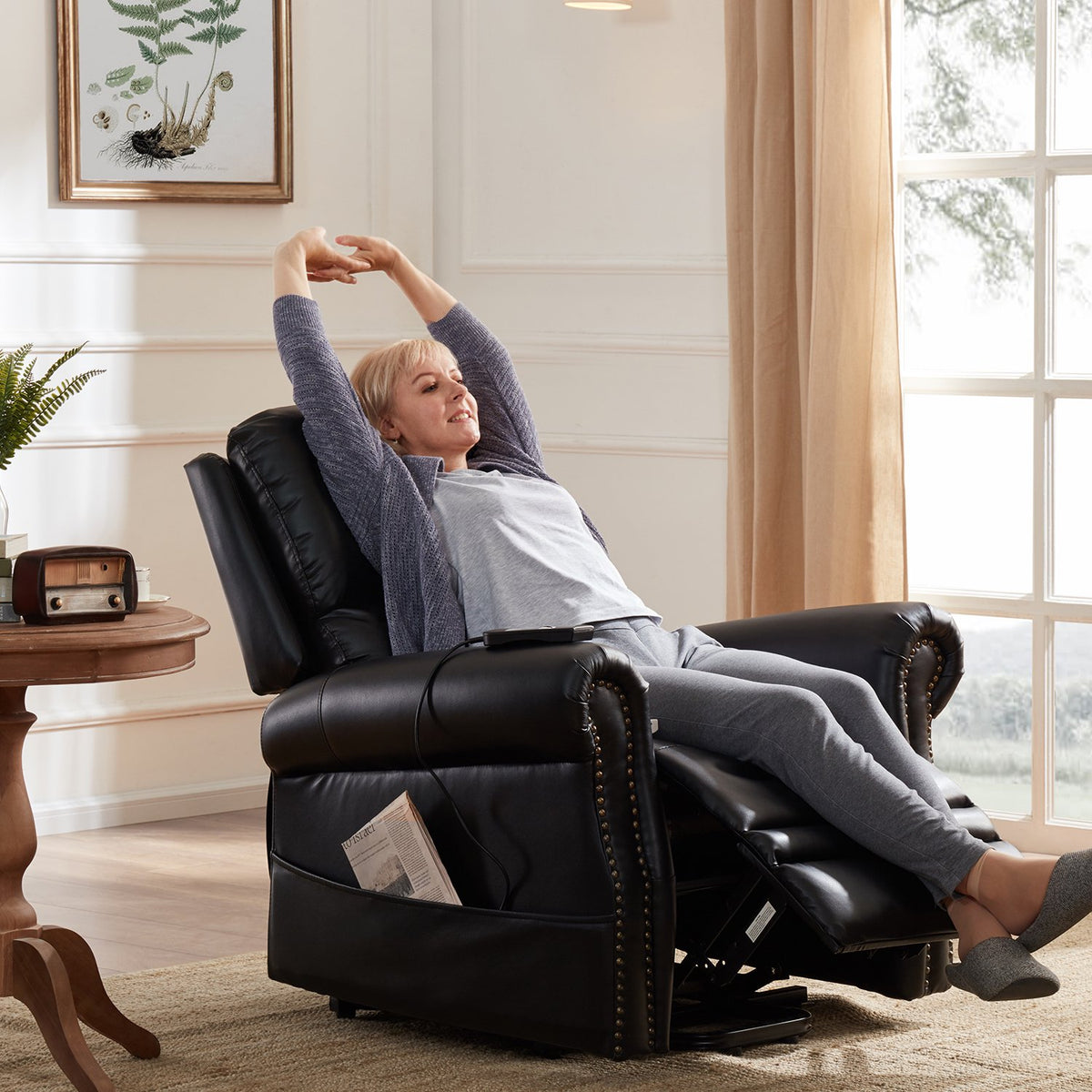 Reclining discount sitting chair