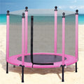 48" Mini Trampoline for Kids, Portable Small Toddler Trampoline with Enclosure, Durable and Safe Rebounder Trampoline for Kid Exercise & Play Indoor or Outdoor, Pink, L087