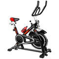 Cycling Bike, Indoor Stationary Cycling Bike with Monitor, Bottle Holder, Smooth Belt Drive Stationary Exercise Bike, Adjustable Seat Bicycle Stationary Bike for Home Cardio Gym Workout, L5362