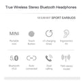 Wireless Bluetooth Earbuds, SEGMART Upgraded Hands-free Calling Sweatproof In-Ear Headset Earphone with Charging Case for iPhone/Samsung & Smart Phones, I0361