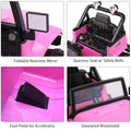 Ride on Cars for Girls, 12V Electric Ride on Cars with Remote Control, Pink Motorized Vehicles Ride on Truck Car with Lights, L6675