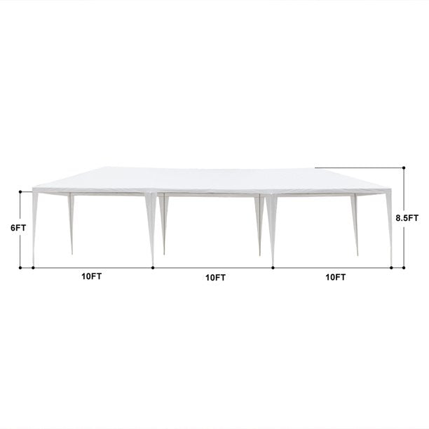 Segmart 10' x 30' White Event Outdoor Canopy, SS
