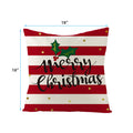 Christmas Throw Pillow Covers Set of 2, SEGMART Breathable Linen Throw Pillow Covers w/ Hidden Zipper, 18'' x 18'' Square Winter Christmas Decorative Pillowcase for Christmas Thanksgiving Day, S12325