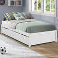 SEGMART Wooden Twin Size Bed Frame with Storage, L