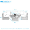 7 Piece Patio Conversation Furniture Sets