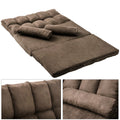 Floor Sofa Bed, Foldable Double Chaise Lounge Sofa Chair with Two Pillows, Adjustable Floor Couch and Sofa for Living Room and Bedroom, Lazy Sofa Floor Chair for Gaming, Sleeper and Reading, L2791