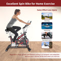 Indoor Cycling Bike, Professional Stationary Exercise Bike with LCD monitor, Bottle Holder, Smooth Belt Drive Cycling Bike, Adjustable Seat Bicycle Stationary Bike for Home Cardio Gym Workout, L5885