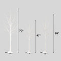 4/5/6 Feet Pre-Lit Christmas Tree with Lights, SEGMART 3 Piece LED Birch Christmas Tree, Lighted Tree and Branches Christmas Ornament for Festival, Wedding, Party, Indoor Outdoor Home Decoration, L377