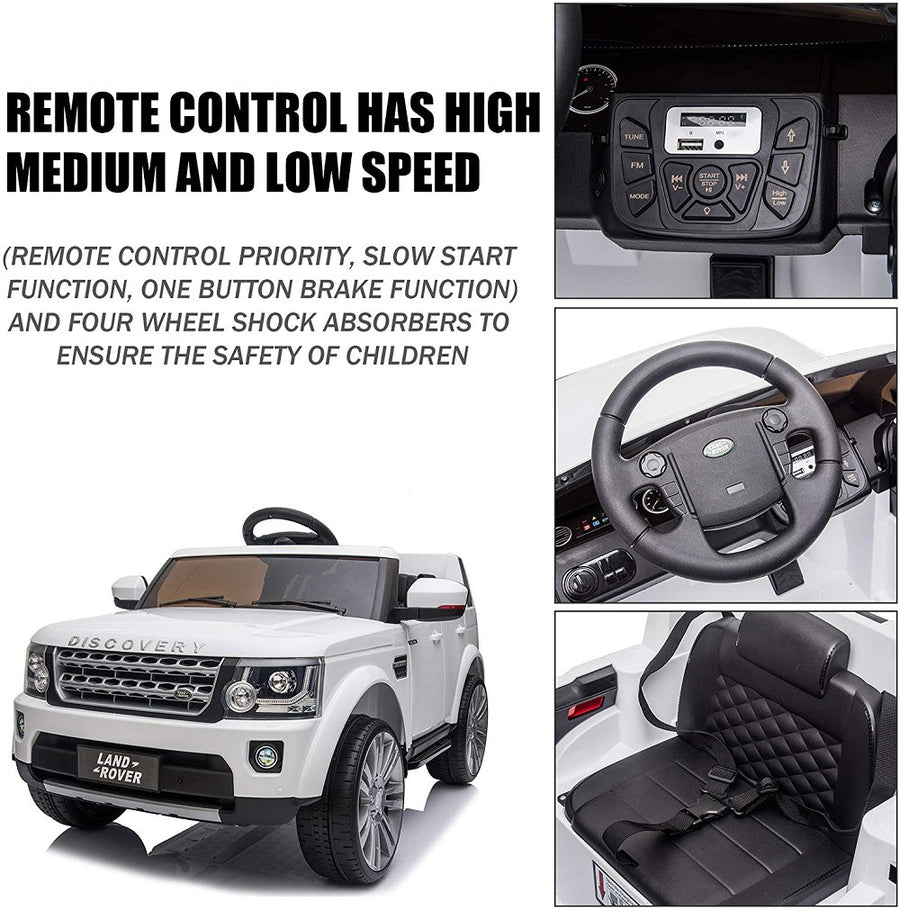 OFFICIAL LICENSED LAND ROVER KIDS CARS 12V KIDS TOYS WITH R/C PARENTAL REMOTE