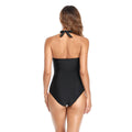 SEGMART One Piece Swimsuits for Women, Push up monokini swimsuits, Tummy Control Swimwear High Waist Bathing Suits, Black, I6823