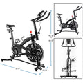 Stationary Cycling Bike, Professional Indoor Exercise Bike, Smooth Quiet Belt Drive Cycling Bike, Bike with LED Monitor/Adjustable Handlebar seat, for Home Cardio Gym Workout, I7785