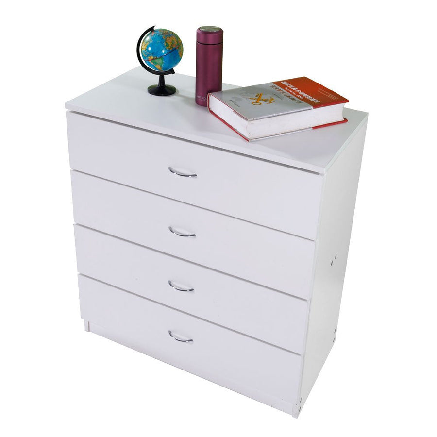 Segmart White Wood Chest Cabinet, 26" x 13" x 29" Durable MDF Wood Chest Cabinet with Metal Handles, Simple Bedroom Furniture Chest of Drawers for Closet to Storing Clothes, Cosmetic, S7893