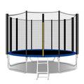 Trampoline for Exercise, New Upgraded 12-Feet Outdoor Trampoline with Safety Enclosure Net, Basketball Hoop and Ladder, Heavy-Duty Round Trampoline for Indoor or Outdoor Backyard, Capacity 400lbs,L3735