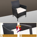 Patio Furniture Sets Clearance, 3 Piece Wicker Patio Set with Glass Dining Table, Modern Bistro Patio Set Rattan Chair Conversation Sets with Coffee Table for Backyard, Porch, Garden, Poolside, L3091