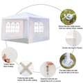 Segmart 10' x 10' White Outdoor Canopy with 4 Sidewalls, L