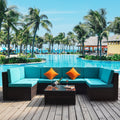 7 Piece Patio Conversation Furniture Sets