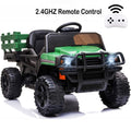 Upgrade Battery-Powered Tractor Cars for Kids, 12V Ride on Tractor Toys with Trailer, Boys Ride on Car Toy with Remote Control, 3 Speeds Ride on Toys for Boys Girls, Horn, LED Lights, Radio, L5774